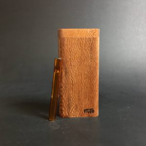 FutoStash X – Leopardwood #2553 – Glass One Hitter – Stash Tool – One Hitter Box – Dugout – Made in Canada