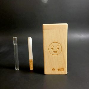Emoji Stash – Futo Sprout – #3113 – One Hitter – Dugout – Glass Pipe – Laser Engraved – FREE SHIPPING
