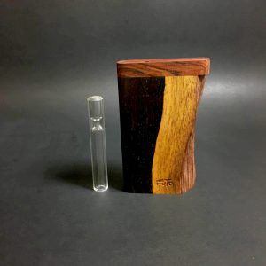 Live Edge Cocobolo – Futo GX #3075 – Glass Pipe – One Hitter – Dugout – Very Rare Exotic Wood