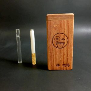 Emoji Stash – Futo Sprout – #3117 – One Hitter – Dugout – Glass Pipe – Laser Engraved – FREE SHIPPING