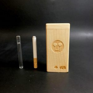 Emoji Stash – Futo Sprout – #3122 – One Hitter – Dugout – Glass Pipe – Laser Engraved – FREE SHIPPING