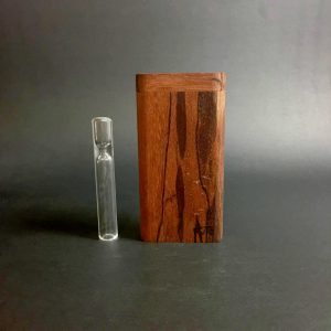 Red Zebrawood – Futo GX #2976 – Glass Pipe – One Hitter – Dugout