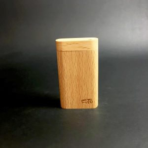 Beach wood – Futo Micro #3073 – Shortie Glass One Hitter- One Hitter Box – Dugout – Made in Canada – FREE SHIPPING