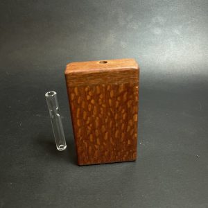 Leopardwood – Futo Micro #3633 – Shortie Glass One Hitter- One Hitter Box – Dugout – Made in Canada – Free Shipping