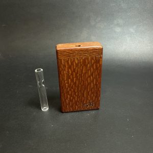 Leopardwood – Futo Micro #3633 – Shortie Glass One Hitter- One Hitter Box – Dugout – Made in Canada – Free Shipping