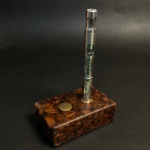 Futo Java Stand #3918 – DynaVap Stand –  Stabilized Coffee Beans in Resin – Desktop Magnet Display Stand – Gold Magnets