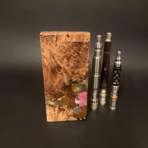 Galaxy Burl FutoStash Anvil XL #5006 – Stabilized Burl – Vestratto Anvil – BFG Dani – DynaVap – Vaporizer Stash Box