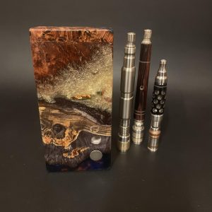 Galaxy Burl FutoStash Anvil XL #5007 – Stabilized Burl – Vestratto Anvil – BFG Dani – DynaVap – Vaporizer Stash Box