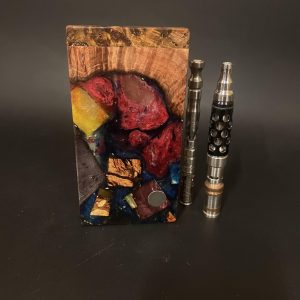 Galaxy Burl FutoStash Anvil #5011 – Stabilized Burl – Vestratto Anvil – Large Vaporizer Stash