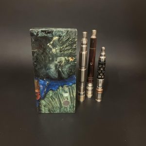 Galaxy Burl FutoStash Anvil XL #5003 – Stabilized Burl – Vestratto Anvil – BFG Dani – DynaVap – Vaporizer Stash Box