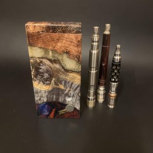 Galaxy Burl FutoStash Anvil XL #5005 – Stabilized Burl – Vestratto Anvil – BFG Dani – DynaVap – Vaporizer Stash Box