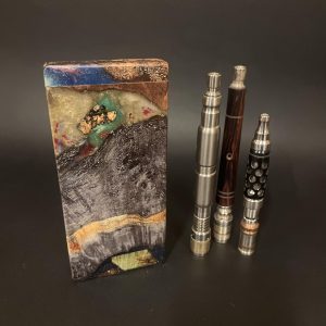 Galaxy Burl FutoStash Anvil XL #5005 – Stabilized Burl – Vestratto Anvil – BFG Dani – DynaVap – Vaporizer Stash Box